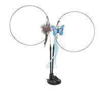 Yinhing Suction Cup Cat Toys For Indoor Cats, Wand Toy Double End Feather Steel Wire Interactive Teaser Stick Interactive For Kitty Kitten Scratching Exercise (#1)