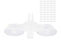 Yinhing Suction Cup Clamp/Holder, Aquarium Divider with Rubber Material 50Pcs Aquarium Divider Holders, Fish Tank Suction Cup Clamp/Holder, Isolation Holders Bracket Plant (White)