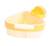 Yinhing Suction Cup Corner Rack Triangular Sink Strainer Basket Drain Strainer Sink Corner Strainer with Powerful Suction Cup for Kitchen Waste Isolation Countertop Organization (Orange)