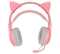 Yinhing Syg25 Cat Ear Gaming Headset With USB and 3.5Mm Plug - Stylish Gaming Headphones Featuring Volume Control and Microphone for Enhanced Gamers' Experience (Pink)