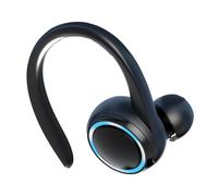 Yinhing T10 Business Headset With Design Single Earhook Comfort Fit BT5.2 Technology Active Noise Cancelling Sports Stereo Music Earbuds 50mAh Lasting Battery Life (Black)
