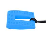 Yinhing Teether Infant Silicone Sensory Chewing Teething Toys for Newborns Blue Relief Chewable Teether Gender Neutral Easy Grip Design for Sensitive Gums and Teething Relief (Blue Square Ark Teether)