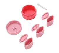 Yinhing The 3 in 1 Travel Silicone Containers Are Versatile and Refillable Jars, Ideal for Shampoo, Lotion, and Other Toiletries, and Come in a Stylish Pink Color.