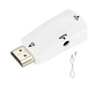 Yinhing to VGA Cable to VGA with Adapter 1080P Female Female Converter with 3.5mm Output (White)