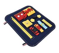 Yinhing Toddler Activity Book, Baby Busy Board with Soft Wool Knit Educational Sensory Board, Baby Activity, Intelligence Development Toy Sensory Toys for Parent Child Communication (A)