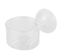 Yinhing Transparent Aquarium Red Feeder with Suction Cup for Freshwater Saltwater Fish Feeding Cup for Tropical Fish Ideal for Feeding Live Red Nematodes (#2)