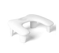Yinhing U Shaped Manicure Pillow for Nail Art Comfortable Nail Rest Cushion Arm Support Stand for Design Ideal for Salon Use and At Home Care (White)