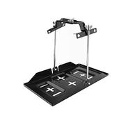 Yinhing Universal Iron Battery Tray, Adjustable Hold Down Clamp Kit with Recessed Slots Design, for Automotive or Marine Use