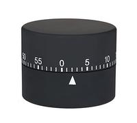 Yinhing Visual Timer 60 Minute Countdown Clock with Loud Alarm Manual Time Management Tool for Hair Salon Kitchen Canteen Black ABS Silicone 5.8 X 4.4cm