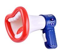 Yinhing Voice Changer Horn Toy for Kids Multi Voice Effects Slip Handle Mouth Shape Design Portable with Lanyard Plastic Great for Fun Games (White)
