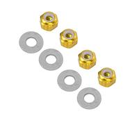 Yinhing Wheel Hex Lock Nut for /14 144001 RC Car Anodized Aluminum Slip Lightweight Upgrade Accessory 4pcs Set (Yellow A949-49Y)