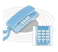 Yinhing White Cordless Phones Cordless Phone Wall Mount Landline Telephone Extension with Flash and Functions for Home and Hotel Use No Caller ID Compact Design for Space Saving Convenienc (Blue)