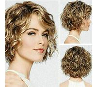 Yinhing Women's Short Curly Dark Blonde Wig for Costume Parties Carnivals Halloween Celebrations and Theatrical Performances for Fashion Forward Looks and Fun Transformations (Golden)