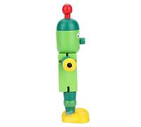 Yinhing Wood Building Kits For Kids, Robot Building Kit With Its Flexible Design Wood Robot Toy Astrobot Toy For Both Boys and Girls (Green)