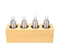 Yinhing Wood Massage Oil Warmer with 4 Pump Bottles for Home Spa (GB Plug)