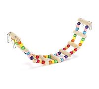 Yinhing Wood Pet Suspension Bridge Toy Flexible Bending Design for Interactive Play 6X48cm Fun Activity for Birds Enhance Exercise Mental Stimulation Ideal for Parakeets Cockatiel (6 * 39cm)