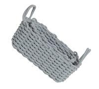 Yinhing Woven Basket, Storage Baskets with Handle Cotton Rope Storage, Desktop Organizer, Hand Knitting Toys Organizer for Key Snacks Underwear (36x25x15cm/14.2x9.8x5.9in)
