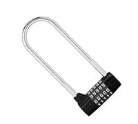 Yinhing Zinc Alloy U Shape Combination Digit Password Lock Enhance Security with 5 Dial Combination Lock No Key Needed for Cabinets Toolboxes (Black)