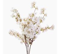 Yinhua 39 Inch Artificial Cherry Blossom Branches Flowers Stems Silk Tall Fake Flower Arrangements for Home Wedding (Cherry Blossom, Pack of 3)