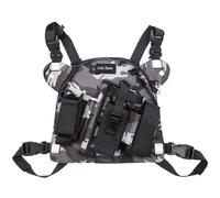 YiNiTone BG-02 Universal Radio Chest Harness Bag Pocket Pack Holster for Baofeng UV-5R Quansheng UV-K58 UV-K6 UV-TK Series Two Way Radio (Ocean Camouflage)