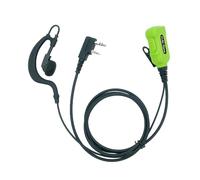YiNiTone EAP-1 2Pin G Shape Earpiece with PTT/MIC Compatible for Kenwood Baofeng SAMCOM BTECH Retevis Walkie Talkies for UV-K58 UV-5R BF-888S UV-32 BF-F8HP UV82C UV5X3 Seris Two Way Radio (Green)