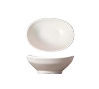 Yinj9562fg Appetizer Oval Ceramic Sauce Dish Spice Vinegar Sugar Seasoning Condiments Dipping Bowls for Condiments(White)