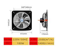 Yinj9562fg Attic 12inch/14inch High Power Project Exhaust Fan Kitchen Strong Hood Garage Shopping Mall Window Ventilating Ideal for Home(41.5 * 41.5cm)