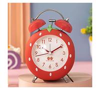 Yinj9562fg Classic Alarm Clock Alarm Clock Double Bell Home Desktop Desk Table Analog Silent with Night Light for Table Shelf(Red)
