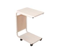 Yinj9562fg Holder PC Tower Stand 2-Tier PC Stand C-shaped CPU Stand with Metal Frame and Caster Wheels for Home Office Fits Most PC Accessories(White)
