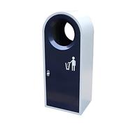 Yinj9562fg Outside Fashion Outdoor Trash Can, Galvanized Commercial, with Round Spout, Large-capacity, 52L/13.7 Gallons Garbage Bin