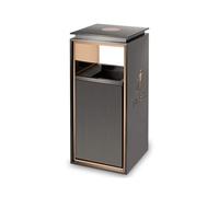 Yinj9562fg Outside Outdoor Trash Can Metal Ash Column Top Opening Suitable for Indoor/Outdoor Household Commercial Garbage Bin(Medium)