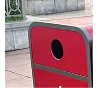 Yinj9562fg Outside Red Double Box Trash Can Outdoor Commercial Public Places Metal Waste Bin Garbage Bin