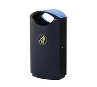 Yinj9562fg Outside Stainless Steel Trash Can, Simple Indoor and Outdoor Classified, Fashionable Commercial, 2 Colors Garbage Bin(Black)