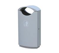Yinj9562fg Outside Stainless Steel Trash Can, Simple Indoor and Outdoor Classified, Fashionable Commercial, 2 Colors Garbage Bin(White)