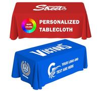 YINJIEYIN Custom Table Cloth with Business Logo Personalized Table Cloths for 6 FT Tables,Custom Tablecloth for Tradeshow Events/Company/School/Associations/Shop/Birthday/Wedding (Backside Open 4FT)