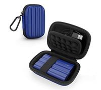 Yinke Carrying Case Compatible with Samsung T7 Shield/T7/T7 Touch Portable SSD USB 3.2 1TB, 2TB, 500GB, Hard EVA Portable Travel Storage Protective Cover (Blue)