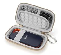 Yinke Hard Case for SanDisk Extreme Pro/SanDisk Extreme External SSD 500GB 1TB 2TB Travel Case Storage Bag(White)