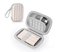 Yinke Hard Drive Case for Samsung T7 Shield / T9 / T7 / T7 Touch Portable SSD 500GB 1TB 2TB, Shockproof Hard Case Organiser for Portable External Hard Drive Bags (White)