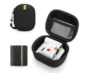 Yinke Polaroid Go 9035/9071/9070 Instant Camera Case with Photo Album, Hard Protective Case Children's Camera Travel Bag Cover -Gift for Christmas ,Birthday Party(Black Colour Combination)