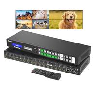 Yinker 4K@30Hz 1U Rack-Mount 8x8 Seamless HDMI Matrix & 4x2 Video Wall Controller | 6 Control Web GUI & App | Custom Splicing Modes | 16 Preset Scenes | 3.5mm Audio De-embedding | HDMI 1.4 HDCP EDID