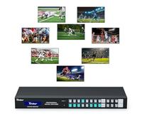 Yinker 4K@30Hz HDMI Matrix Switch 8x8 w/Web GUI & 3.5mm Audio Extraction & IR Remote, Rack Mount Switcher & Splitter, RS232+LAN Port, EDID, HDCP, APP, Broadcast-Grade Chip, Fit 1U 19'' Rack