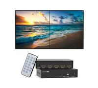 Yinker 4K Video Wall Controller 2x2, 1 Input 4 Output HDMI Video Wall Processor 4K@30Hz, Supports 8 Splicing Modes 1x1/1x2/1x3/1x4/2x1/2x2/3x1/4x1, HDMI 1.4 HDCP 1.4 for 4 TV Monitor Splicing Display