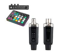 Yinker All-in-One Streaming & Wireless Audio Kit: RGB Gaming Audio Mixer with 48V Phantom Power + UHF Wireless XLR Microphone System
