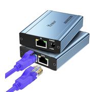 Yinker POE Ethernet Splitter 1 to 2 | 1000Mbps Gigabit | IEEE 802.3af/at | 60W Total Output | 200m Transmission | Plug & Play | Durable Aluminum Shell | Cat5e-Cat8 Compatible | for IP Camera CCTV