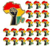 Yinkin 50 Pcs Juneteenth Freedom Day Buttons Black Lives Matter Brooch Pin Raised Fist Enamel Lapel Pin Juneteenth African American Lapel Metal Black Liberation Souvenir Series Gifts