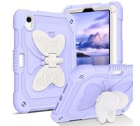 YINLAI Case for iPad Mini 7（A17 Pro）2024/iPad Mini 6 Generation 2021 Two Layer Bumper Shockproof Butterfly Stand Protective Full Body Kid Cover Case for iPad Mini 7th/6th 8.3 Inch, Purple