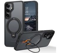 YINLAI Case for Samsung Galaxy S25 Plus with Top 360° Stand Ring Compatible with Magsafe, Magnetic Military Protection, Translucent Matt Back Case Cover Mobile Phone Case for Samsung S25 Plus 6.7