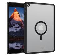 YINLAI for iPad 9th/8th/7th Gen Magnetic Case, Translucent Matte Back Soft TPU Bumper Military Grade Full Body Cover Protective Case for iPad 10.2" 2021/2020/2019, Black