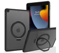 YINLAI for iPad 9th Gen Case 2021, iPad 8th 2020/iPad 7th Gen Case 2019 Translucent Military Grade Shockproof Cover with Kickstand Protective Cover for iPad 10.2 Inch, Black