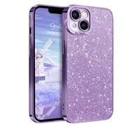 YINLAI for iPhone 13 Case Glitter Bling Sparkling Soft Clear Cover Shockproof Full Body Protection Phone Case for Women Girl Design for iPhone 13 6.1'', Purple